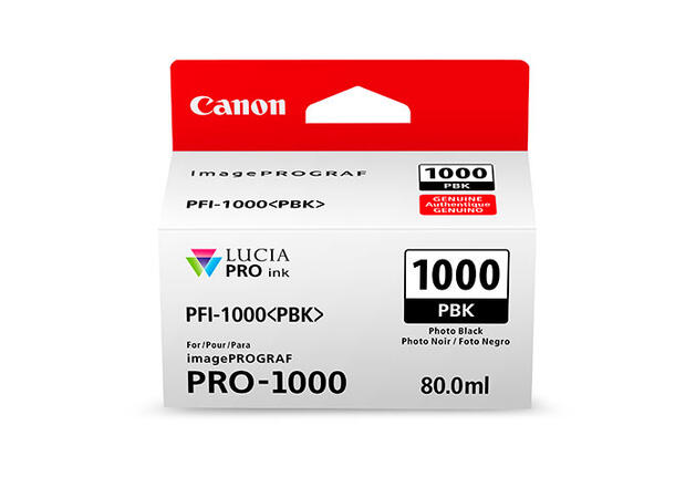 Canon Blekk LUCIA PFI-1000PBK Fotosort Til Canon ImagePrograf Pro-1000 80ml